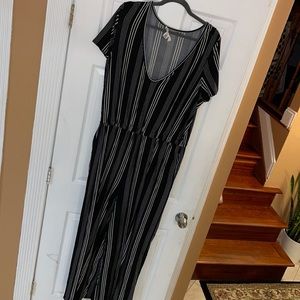 Soft black striped jumpsuit-eye candy-3x